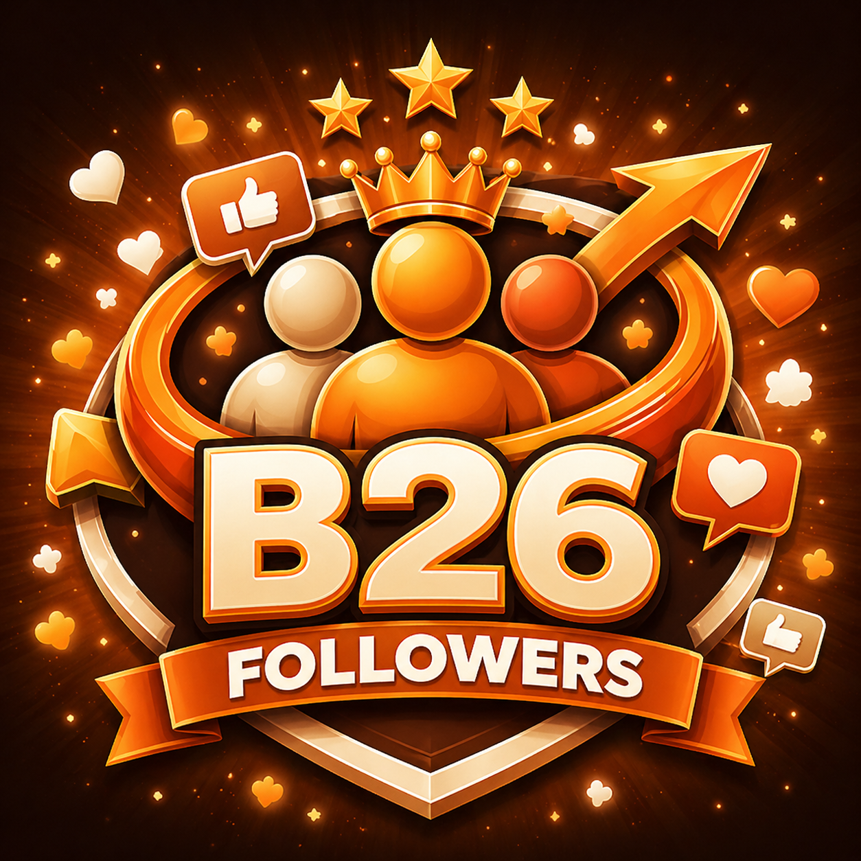 B26 Followers Logo - #1 Instagram Growth App for Real Followers and Money Earning